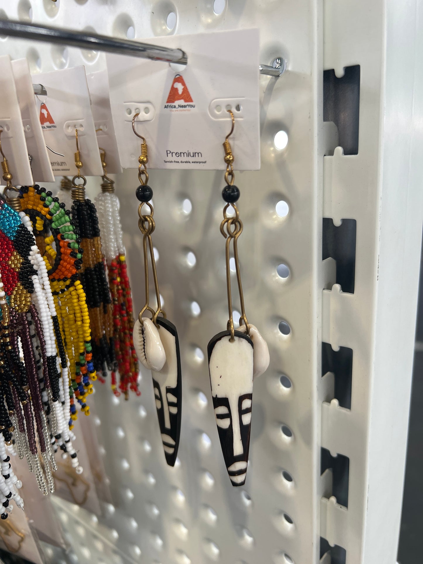 Cowrie Mask Earring